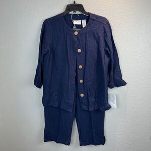 NWT Liz Claiborne 2-Piece Button Down Top & Pants